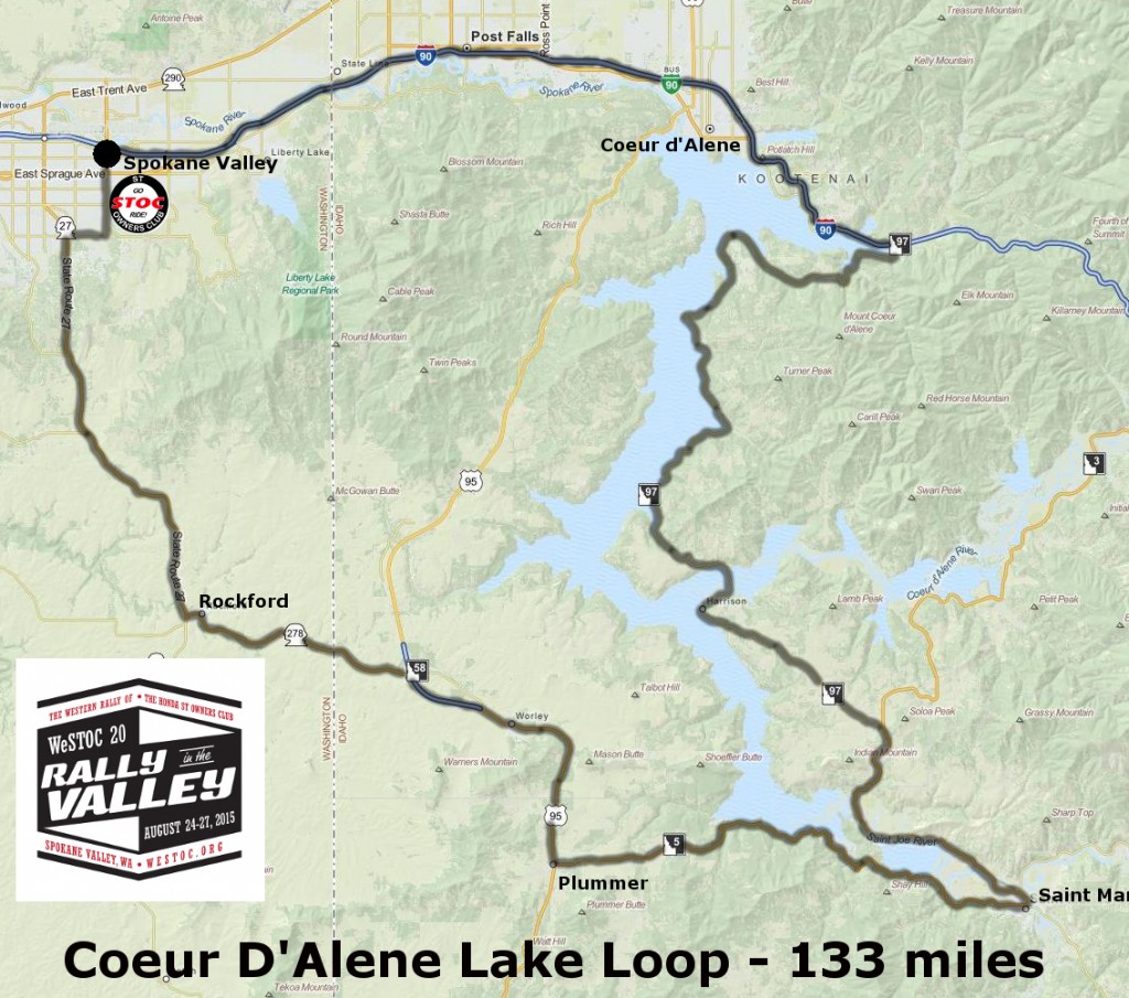 133 miles - Coeur D'Alene Lake Loop